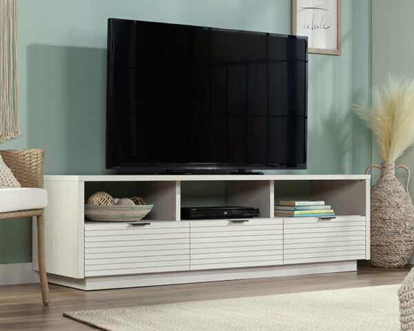 Sauder Harvey Park® TV Credenza with Drawers in Glacier Oak