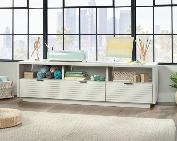 Sauder Harvey Park® TV Credenza with Drawers in Glacier Oak - Image 2