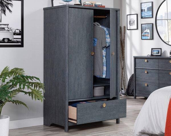 Sauder Dover Edge™ Bedroom Armoire with Drawer in Denim Oak - Image 2