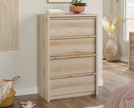 Sauder Harvey Park 4 Drawer Bedroom Chest in Pacific Maple 433543