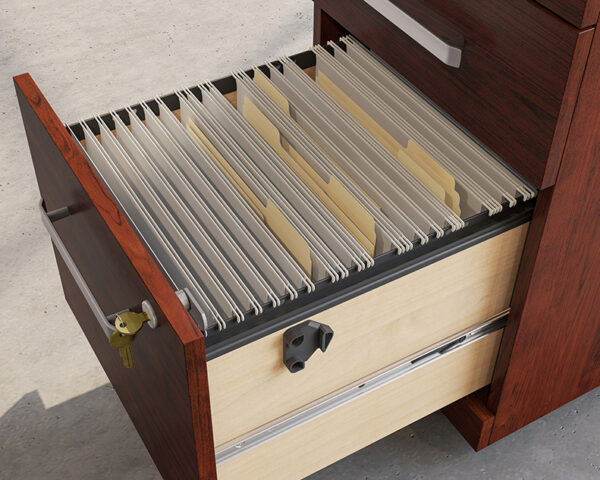 Commercial 3-Drawer Pedestal File Cabinet - Image 3