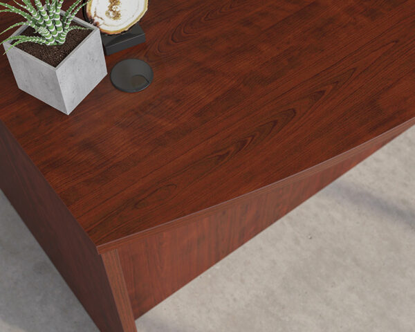 60" Bowfront Executive Desk in Classic Cherry - Image 3