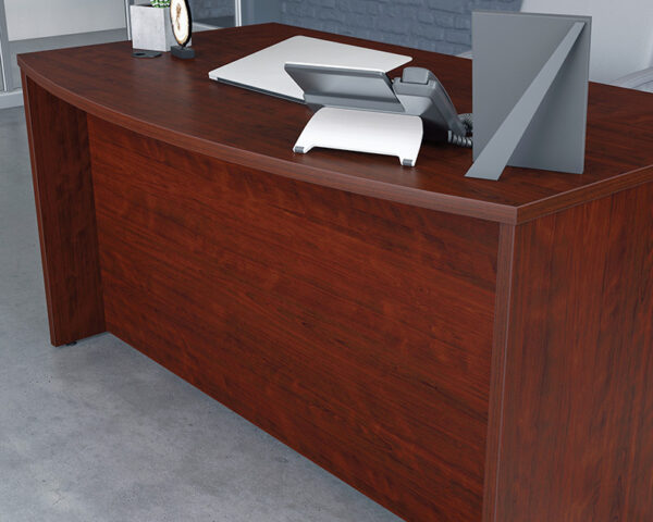 60" Bowfront Executive Desk in Classic Cherry - Image 5