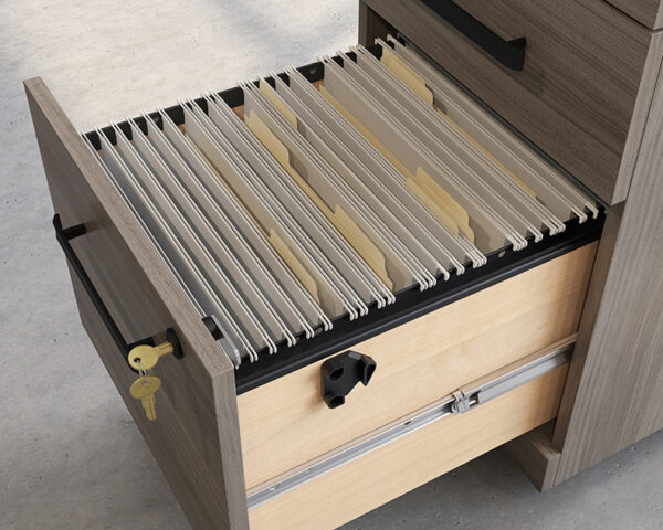 Commercial 3-Drawer Pedestal File Cabinet - Image 4