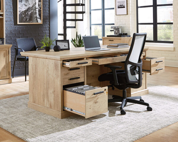 72" Commercial Executive Desk with Storage - Image 2