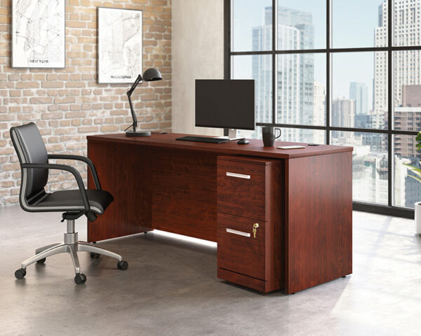 72" x 24" 2-File Single Ped Desk