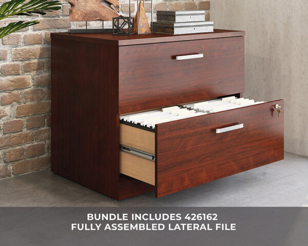 72" x 30" 2-File Double Ped Desk/Lat File - Image 5