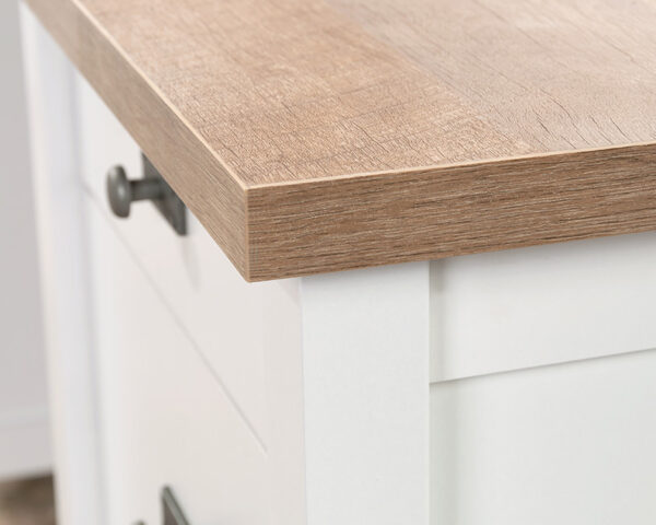 White Executive Pedestal Desk with Drawers - Image 5