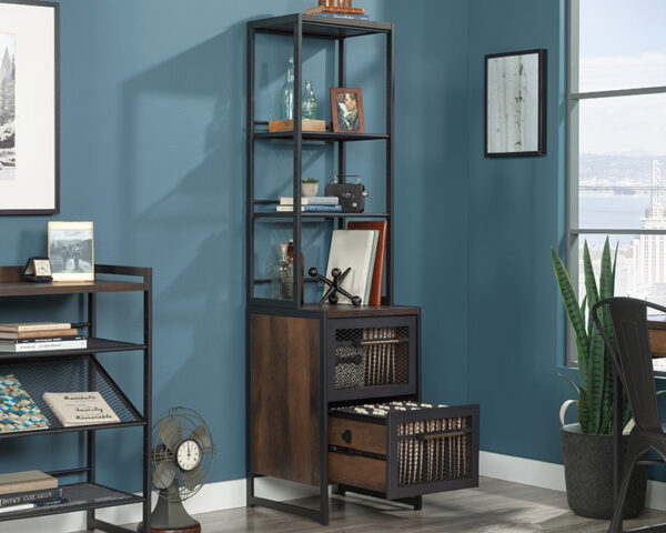 Tall Narrow Bookcase in Barrel Oak - Image 2