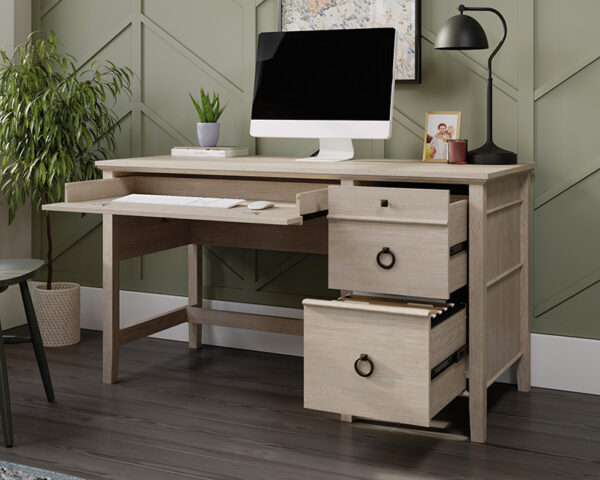 Single Pedestal Desk in Cascade Oak - Image 2
