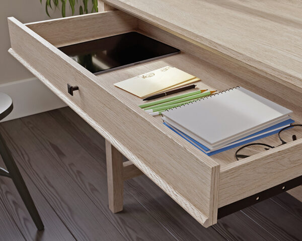 Single Pedestal Desk in Cascade Oak - Image 4