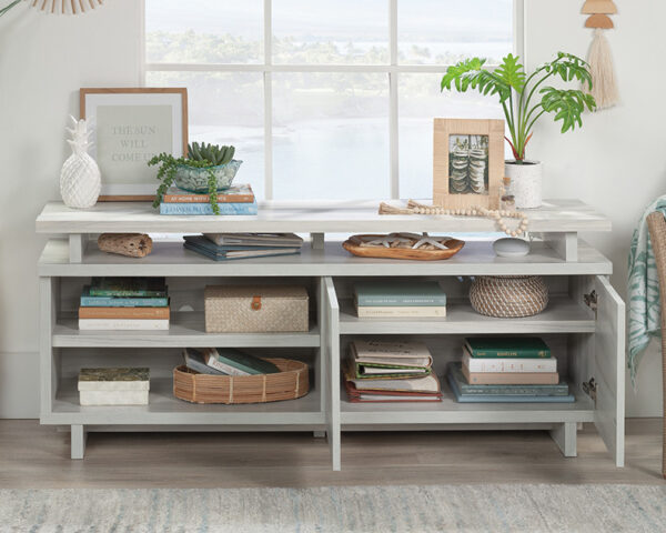 TV Credenza with Doors in Haze Acacia - Image 4