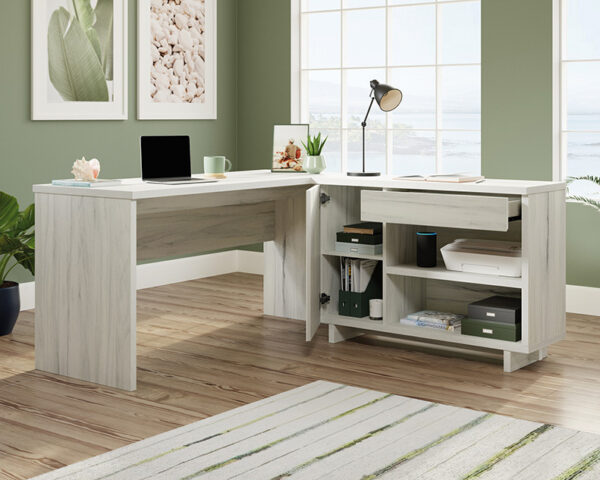 Desk with Credenza in Haze Acacia - Image 3