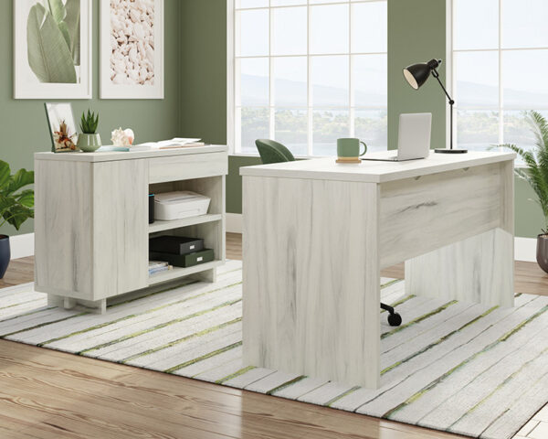 Desk with Credenza in Haze Acacia - Image 4