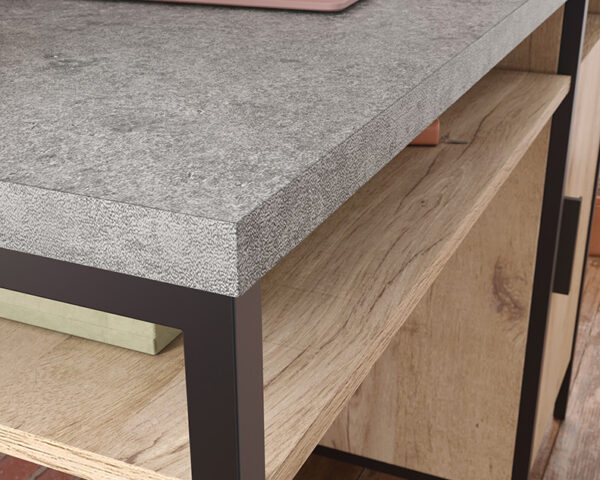 Single Pedestal Desk in Prime Oak - Image 4