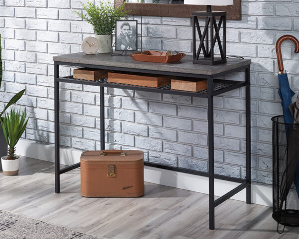 Writing Desk with Storage in Slate Gray - Image 2