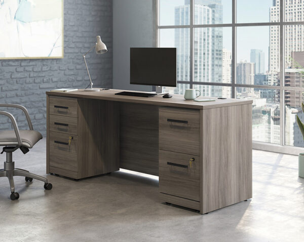 72" x 24" 3-File Double Ped Desk