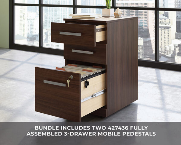 72" x 30" 2-File Double Ped Desk/Lat File - Image 5