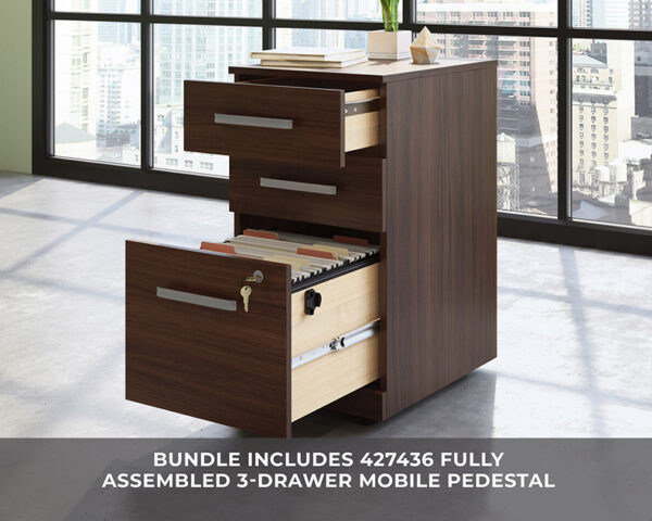 72" x 30" 3-File Double Ped Desk/Lat File - Image 5