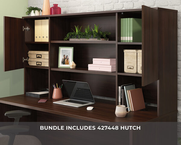72" x 30" Desk With Hutch - Image 3