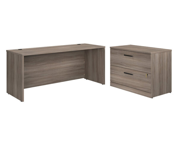 72" x 24" Desk with Lateral File
