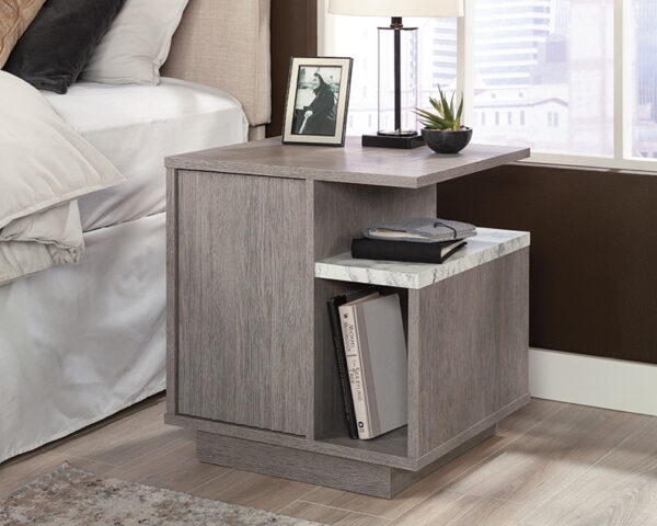 Contemporary Night Stand in Ashen Oak