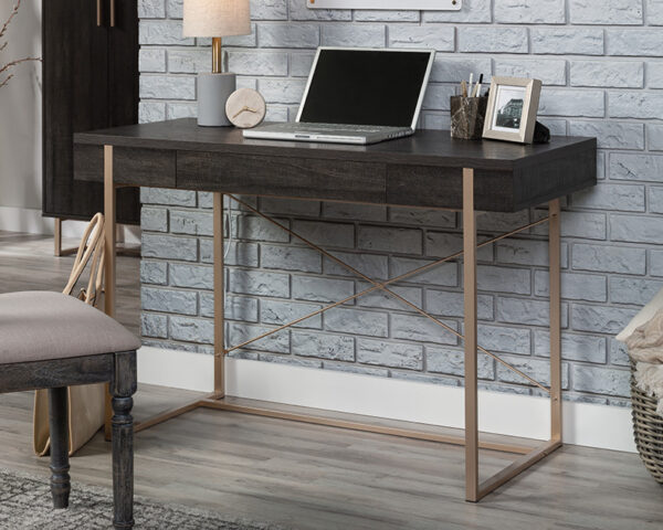 Wood & Metal Writing Desk in Blade Walnut