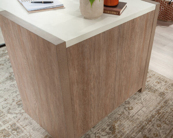 Desk with Storage Shelves in Brushed Oak - Image 4