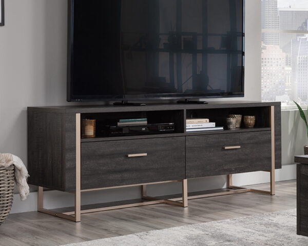 Modern TV Credenza in Blade Walnut