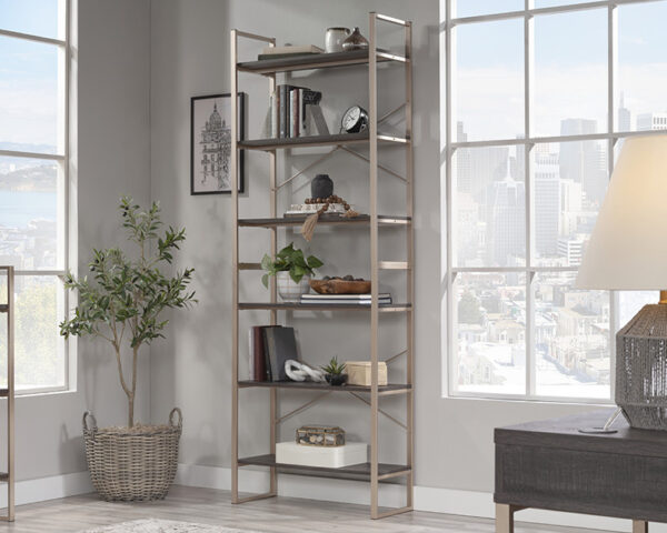 3-Shelf Bookcase Set of 2 in Blade Walnut - Image 3