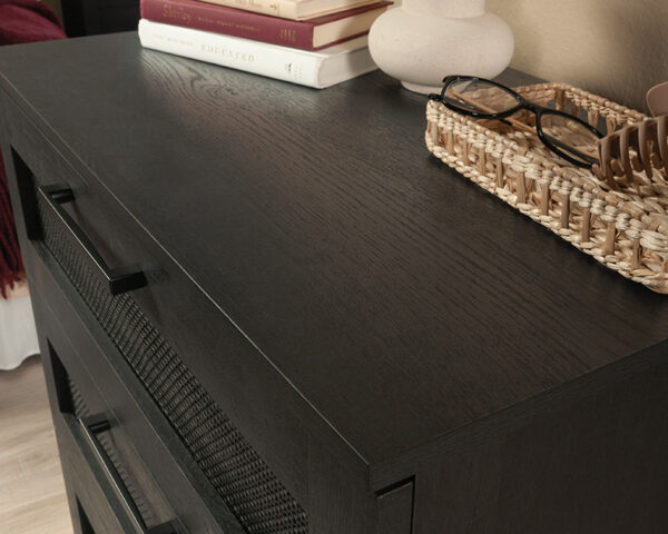 Rattan 4-Drawer Chest in Raven Oak - Image 4