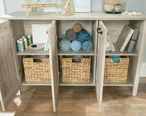 3-Door Storage Cabinet in Chalk Oak - Image 5