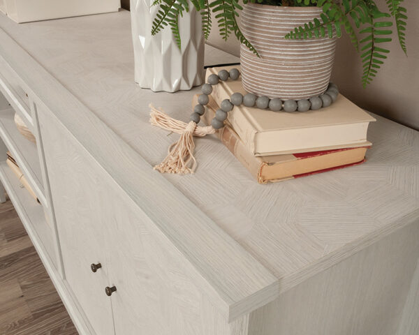 TV Credenza with Doors in Glacier Oak - Image 5