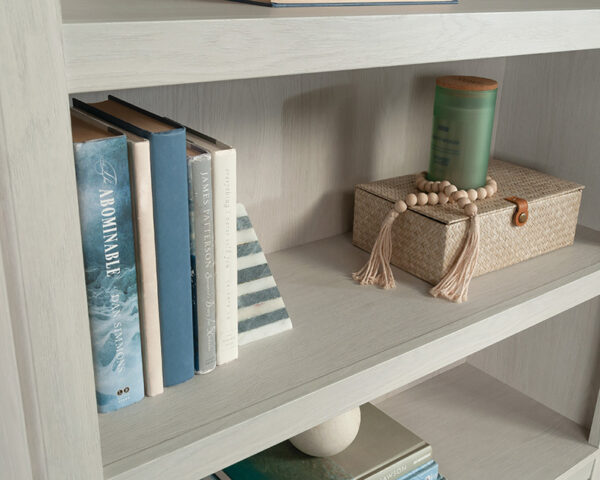 5-Shelf Display Bookcase in Glacier Oak - Image 4