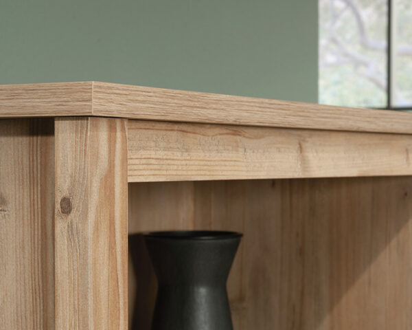 5-Shelf Bookcase with Doors in Khaki Pine - Image 4