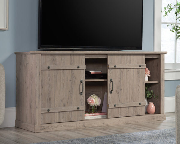 TV Credenza with Sliding Doors in Laurel Oak - Image 2
