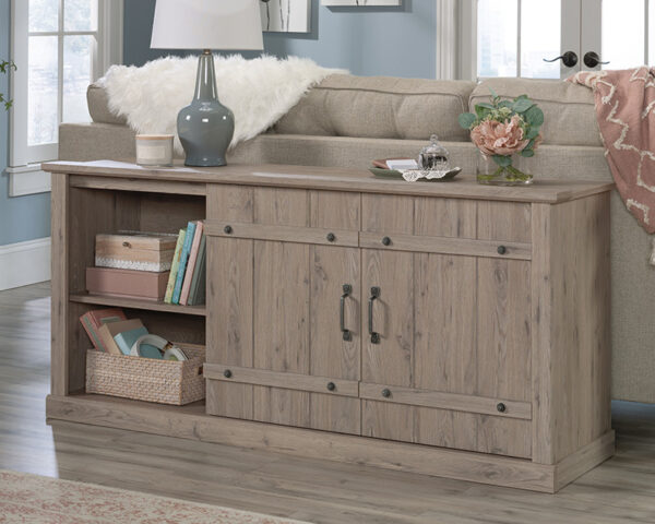 TV Credenza with Sliding Doors in Laurel Oak - Image 3