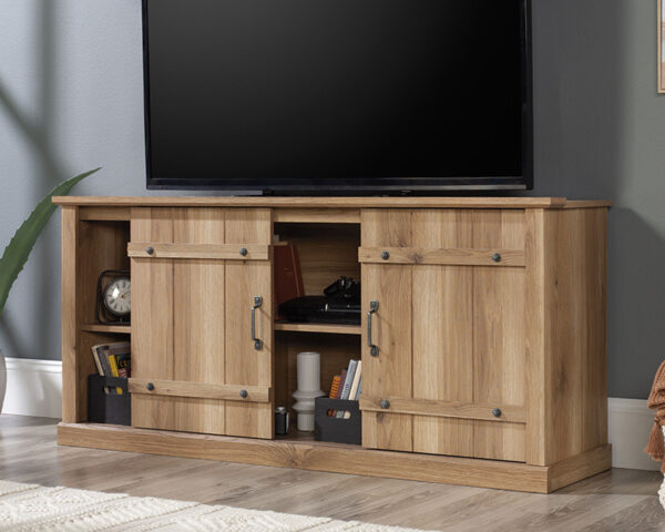 TV Credenza with Sliding Doors in Timber Oak - Image 2