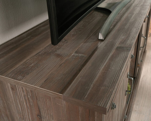 TV Credenza with Sliding Doors in Pebble Pine - Image 5