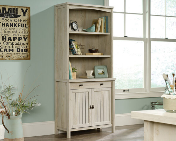 Library Base Cabinet with Hutch Bundle